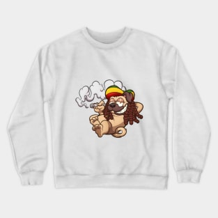 Rasta Pug Smoking A Joint Crewneck Sweatshirt